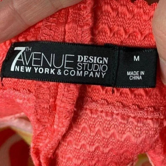 7th Avenue design studio New York and Co skirt sz M multicolored pastel striped - Picture 6 of 8